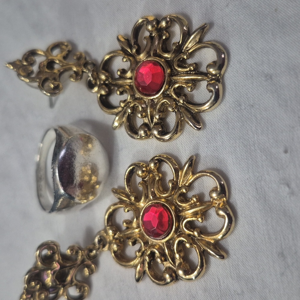 Earrings and ring